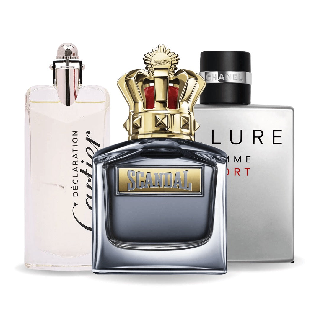 Zestaw 3 Perfum | Allure Homme Sports, Jean Paul Gaultier Scandal, Cartier Declaration 100 ml